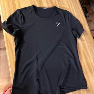 Gymshark Black Short Sleeve Crew Performance Tee